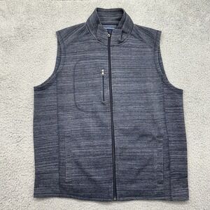 Charleston Threads Mens Size Medium Full-Zip Gray Sleeveless Sweater Vest Outer